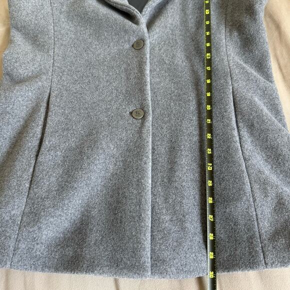 DUDLEY STEPHENS Pacific Vest Gray XL Sleeveless Longline Fleece Layering Jacket - Picture 12 of 12